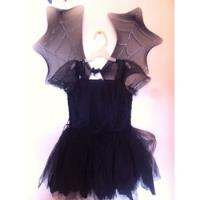 Halloween Disfraz Niña Hada Con Vestido Color Negro Y Alas, usado segunda mano   México 