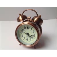 Precioso Reloj Despertador Metálico Cobre Cuarzo. Chicharra, usado segunda mano   México 