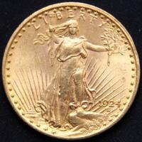 Eeuu 1924 Antigua 20 Dollar St Gaudens Au Moneda De Oro Onza segunda mano   México 