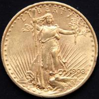 Eeuu 1908 Antigua 20 Dollar St Gaudens Au Moneda De Oro Onza segunda mano   México 