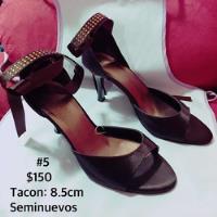 Zapato Abierto Sandalia Color Café Para Mujer De Tacón 8.5cm segunda mano   México 
