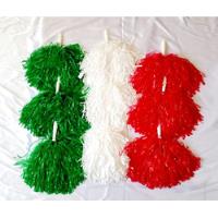 Pompones Motas 10 Pares Verde Blanco Ó Rojo Fiestas Desfiles segunda mano   México 