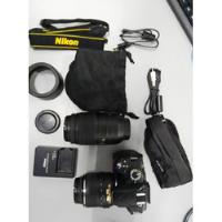 Usado, Cámara Nikon  D3200 Negra 2 Lentes  + Tripie Vanta 8020 segunda mano   México 
