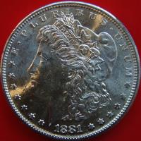 1881 S Un Dólar Morgan Ms++ Pl Moneda Monstruo Super Escasa segunda mano   México 