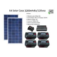 Kit Solar Fotovoltaico Casa 3200w Hdia 120v Aislado , usado segunda mano   México 